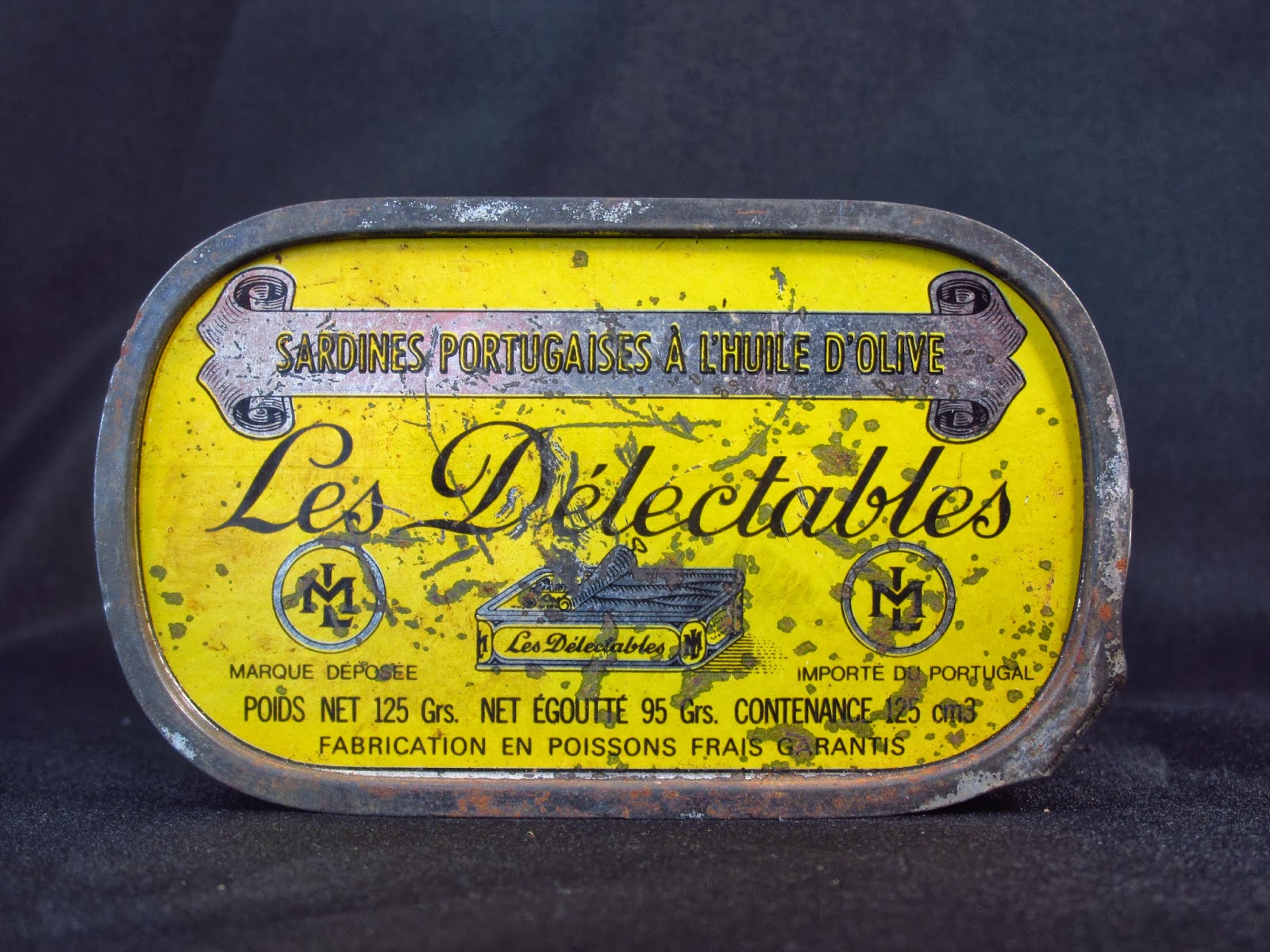 Mouth Full of Sardines Vintage 32 year old tin...