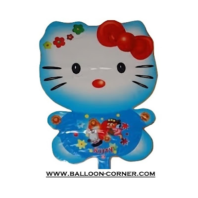Balon Foil Karakter Hello Kitty (Biru)