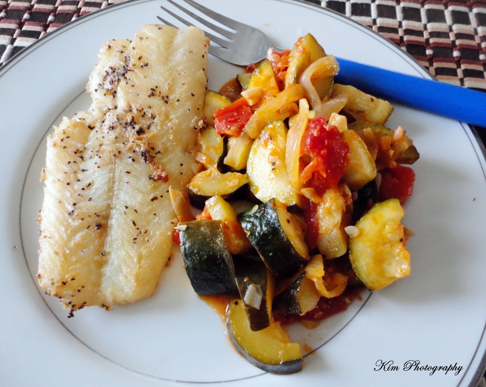 At My Tabletop 2 Zucchini and Cod fish