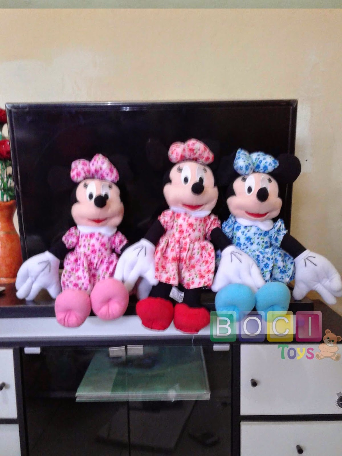 Boneka Mickey Dan Minnie Mouse Flowers