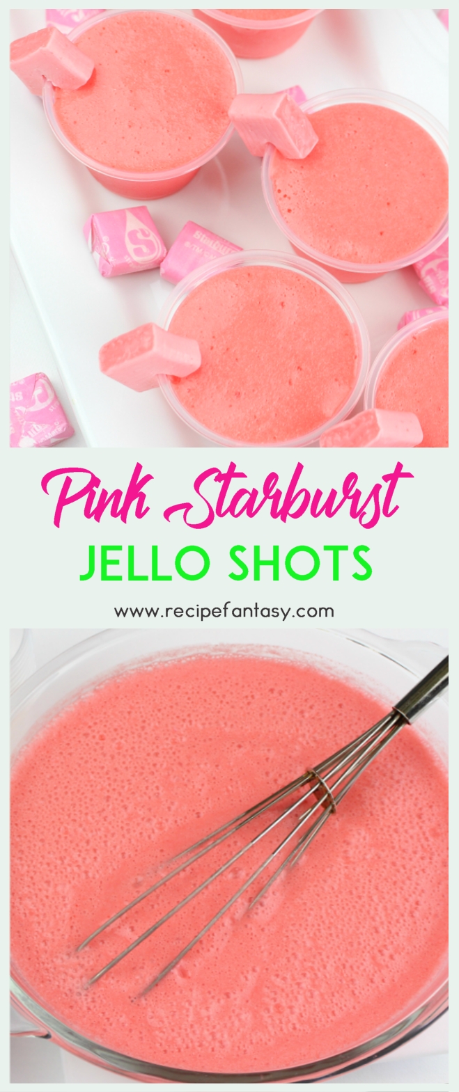 Recipe Rainbow Pink Starburst Jello Shots