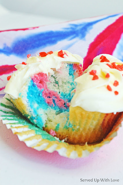 Firework Cupcakes recipe from Served Up With Love