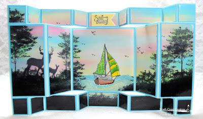 North Coast Creations Stamp sets: Sail Away, Deer Silhouette Greetings, Our Daily Bread Designs Custom Dies: Pennants, ODBD Fun and Fancy Fold Double Display