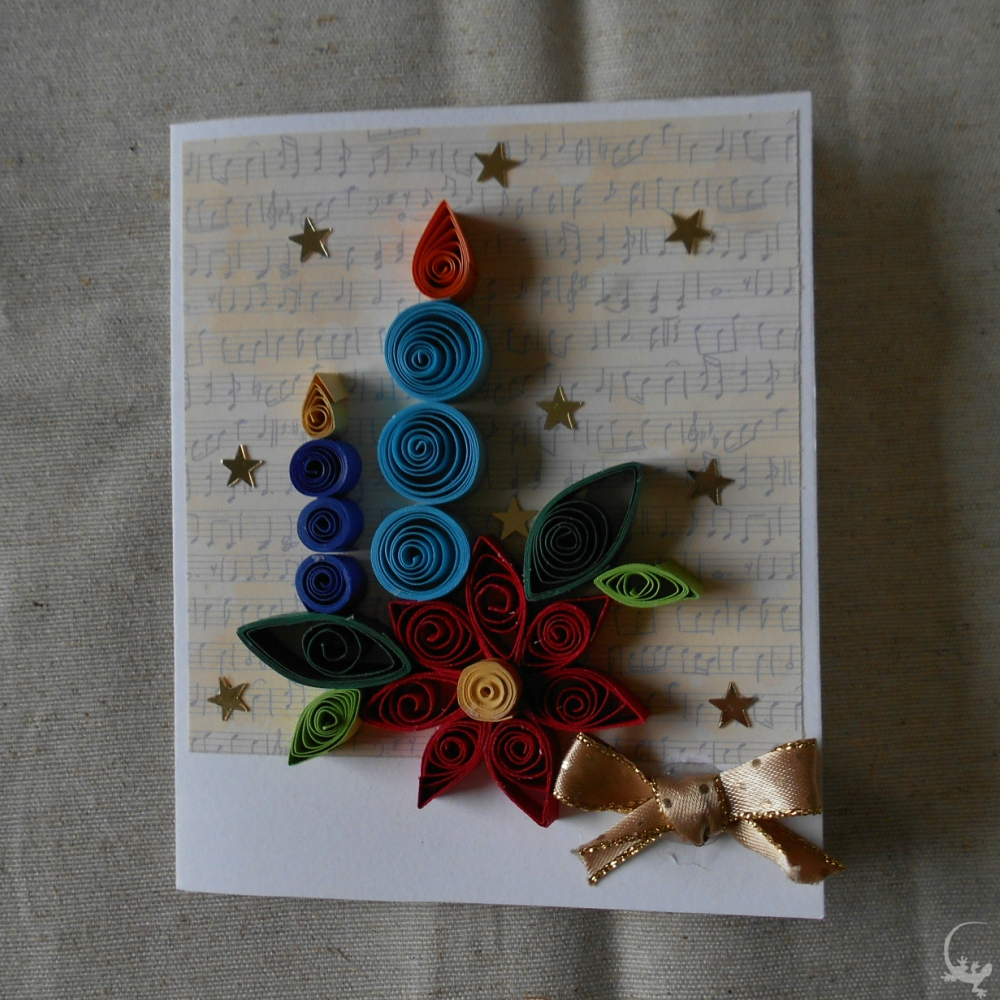"Oh Holy night" i miei biglietti di Natale creati con la tecnica del quilling Cartolelya