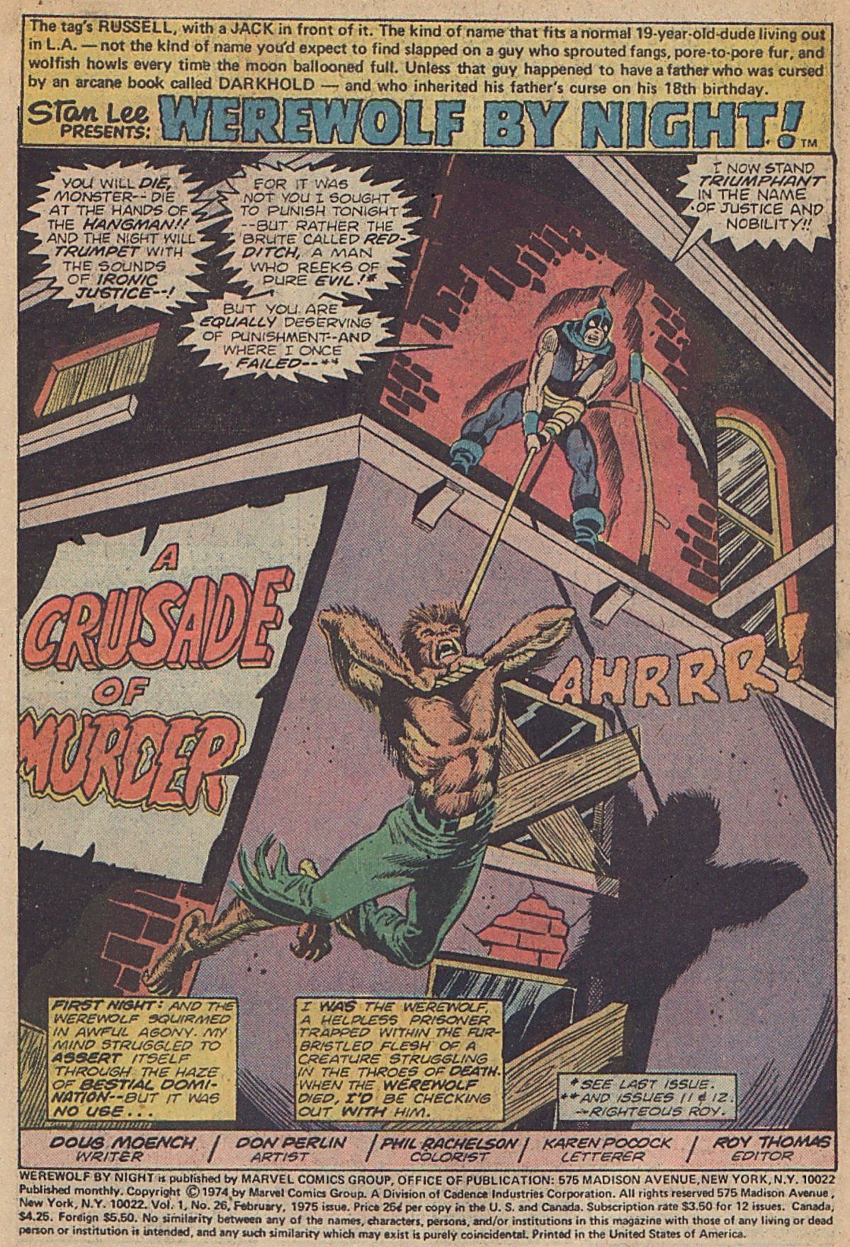 Read online Werewolf by Night (1972) comic -  Issue #26 - 2
