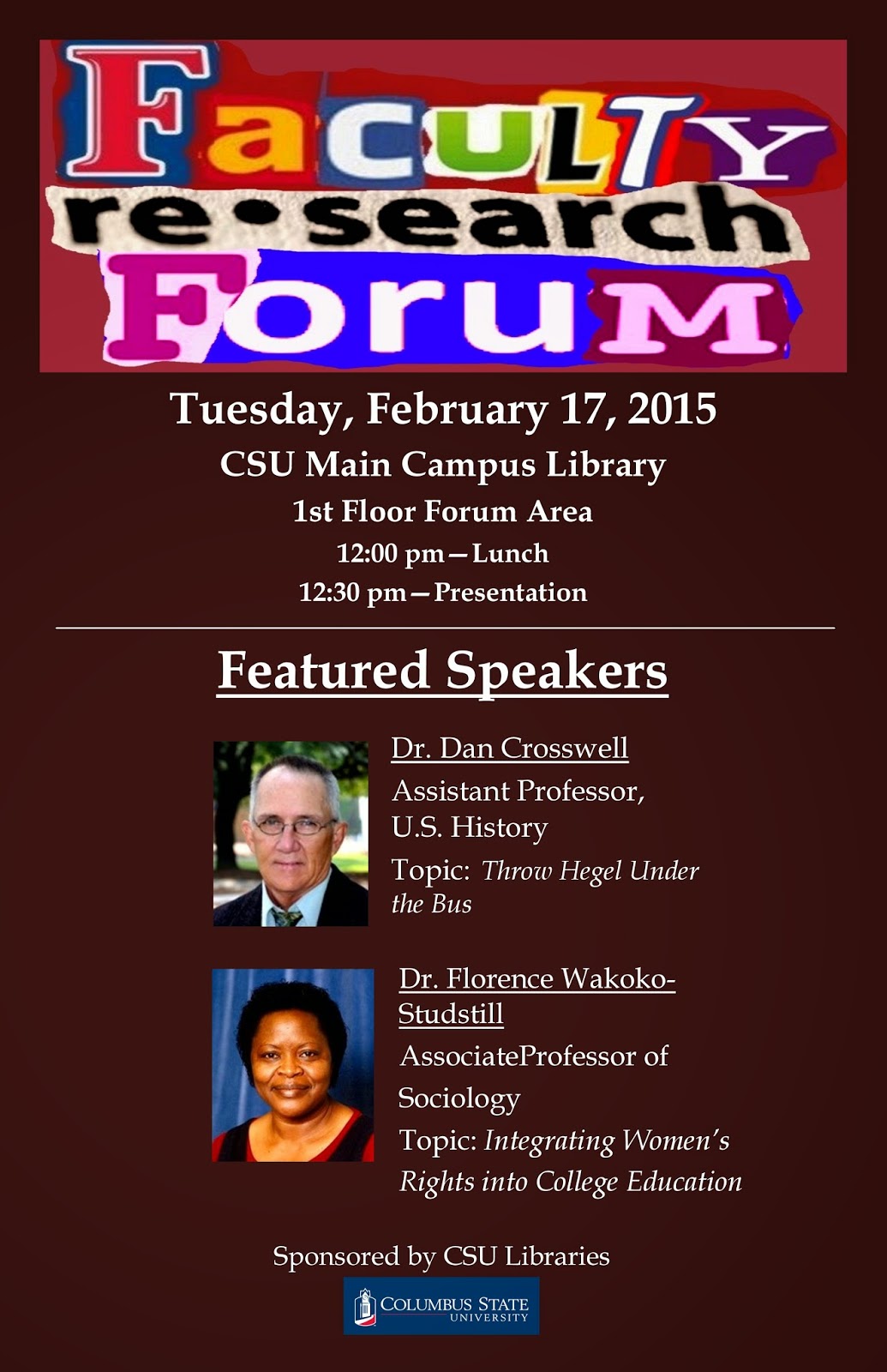 CSU Libraries Faculty Research Forum Lectures