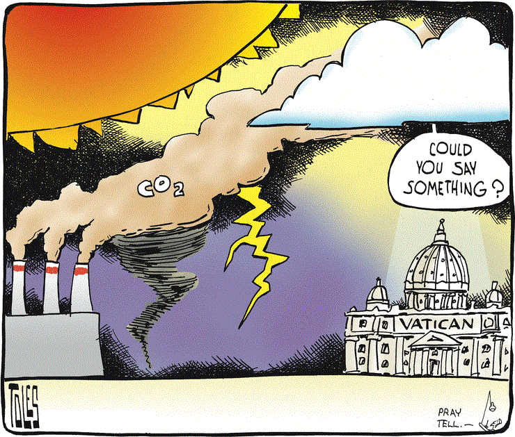 Tom Toles: Forthcoming Papal Dictat.