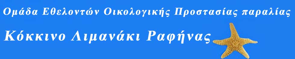 Ομάδα Εθελοντών καθαρής παραλίας Κόκκινο Λιμανάκι Ραφήνας