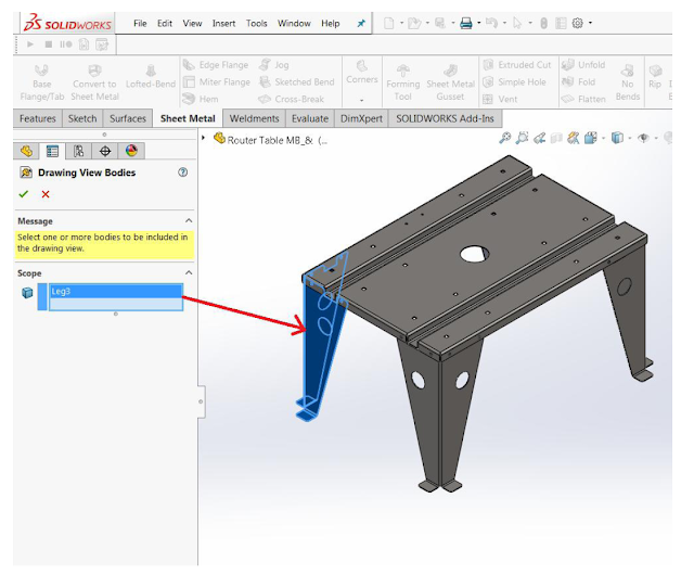 EGS India Official Blog Flat pattern Drawing views for Multibody