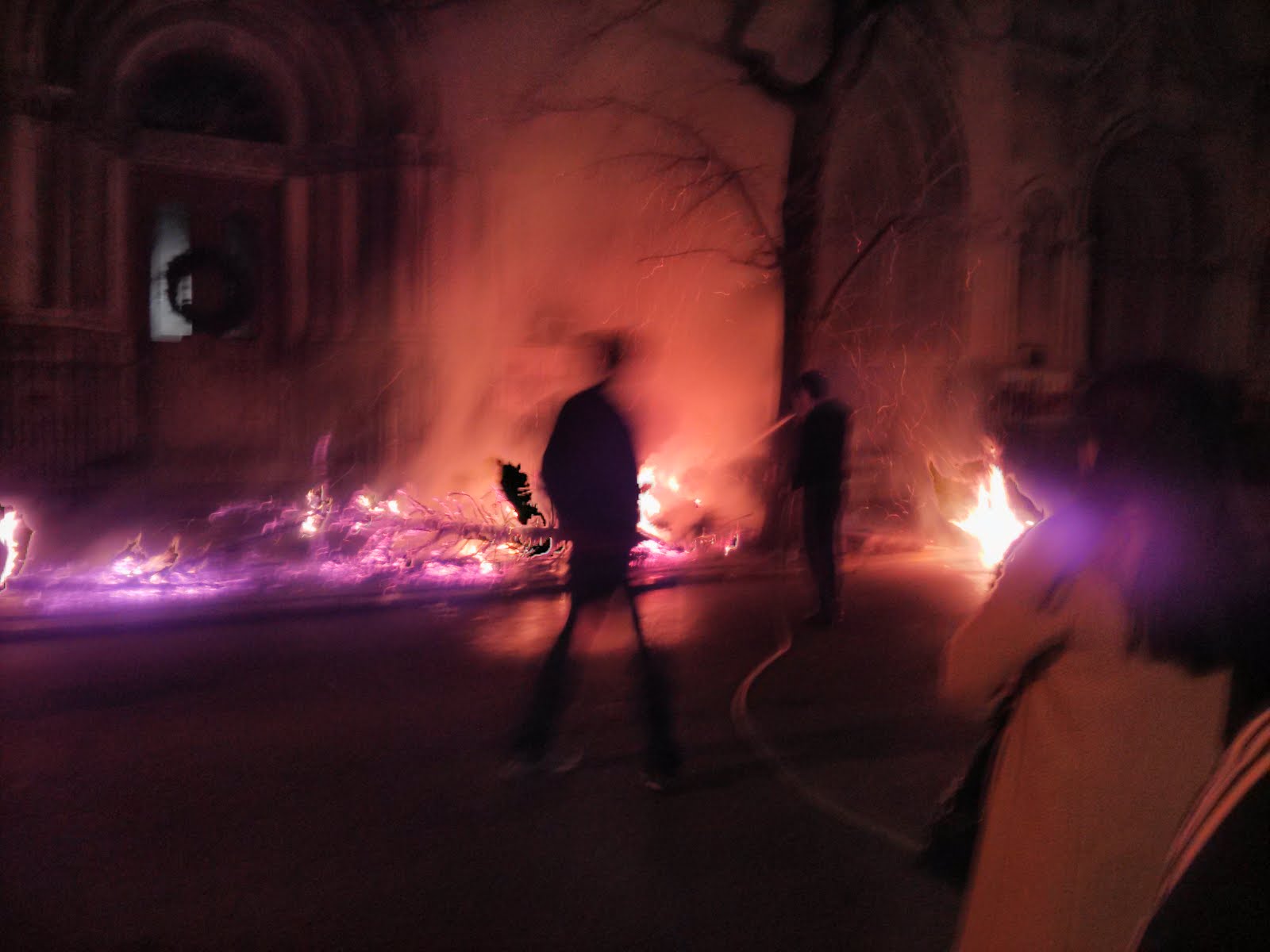 EV Grieve [Updated] Reader report Christmas trees burn on East Third