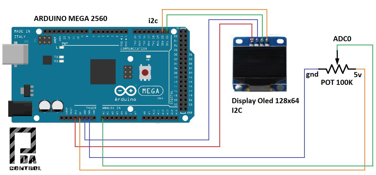 Arduino Mega 2560 Display Oled I2C Modbus Maestro RTU Conexion Scada ...