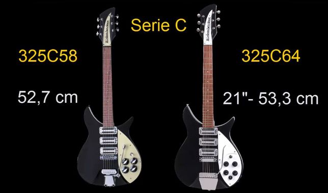 Guitarras Rickenbacker Serie C de Escala muy Corta (Pequeñas)