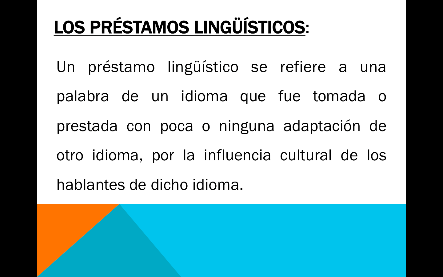 CASTELLANO 6º EP PRÉSTAMOS LINGÜÍSTICOS ( TEORÍA ) )