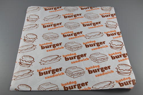 printed burger wrapping paper