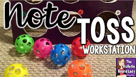 Music Workstation FREE download – Note Toss.  Learn how to create this DIY music center with a few easy materials.  Your students will love playing this game in your classroom and you’ll love their excitement at reviewing note values.  This workstation can be altered and used for math facts and reading too!  Let’s get crafty!