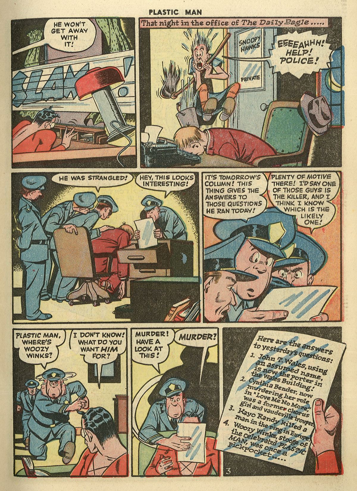 Read online Plastic Man (1943) comic -  Issue #3 - 5