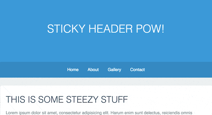 Sticky Header CSS Transition