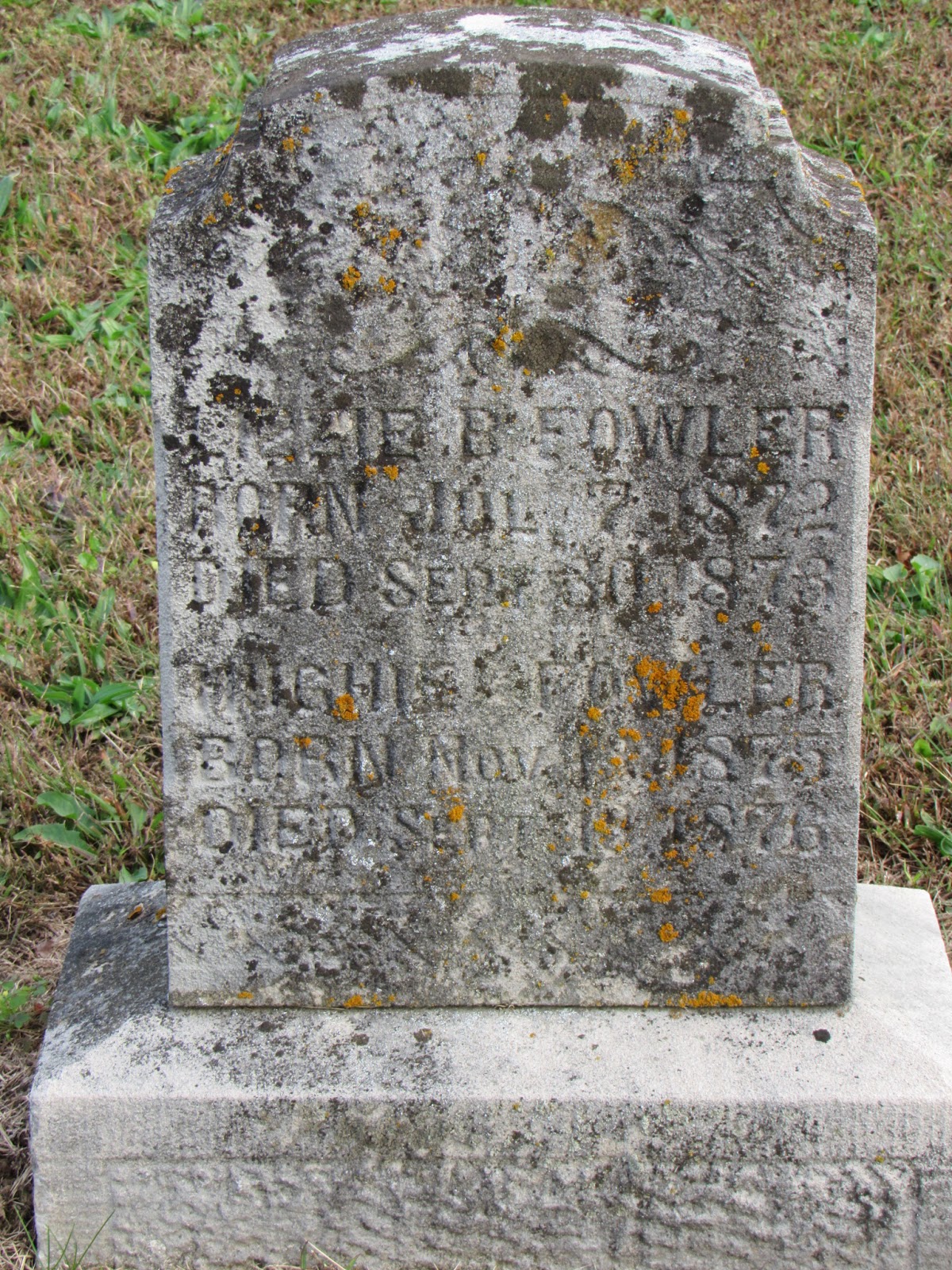 A Walk Through The Tombstones Greene County Chapel Cemetery