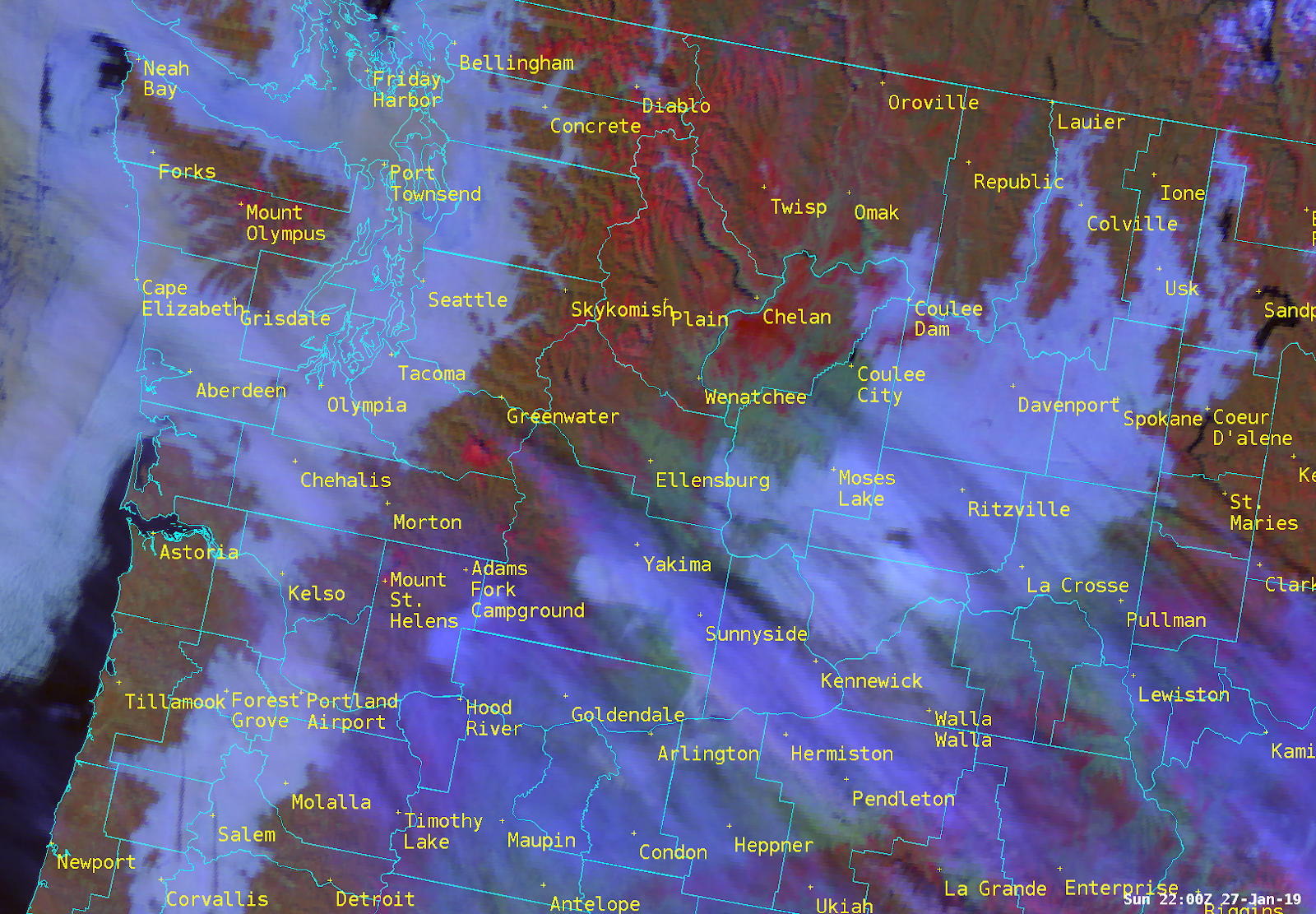 Inland Northwest Weather Blog Amazing WA State temperature contrast