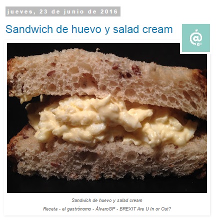 Recetas TOP 10 en el blog de "El Gastrónomo" - ÁlvaroGP - Álvaro García - Café en barbacoa - Ratatouille - Sandwich de huevo y salad cream - Percebes - Brunch - Sandwich de salmón (Ahumados Domínguez) - Pizza - Ropa Viena - Pringá - Patatas bravas Recetas TOP 10 en el blog de "El Gastrónomo" - ÁlvaroGP - Álvaro García - Café en barbacoa - Ratatouille - Sandwich de huevo y salad cream - Percebes - Brunch - Sandwich de salmón (Ahumados Domínguez) - Pizza - Ropa Viena - Pringá - Patatas bravas