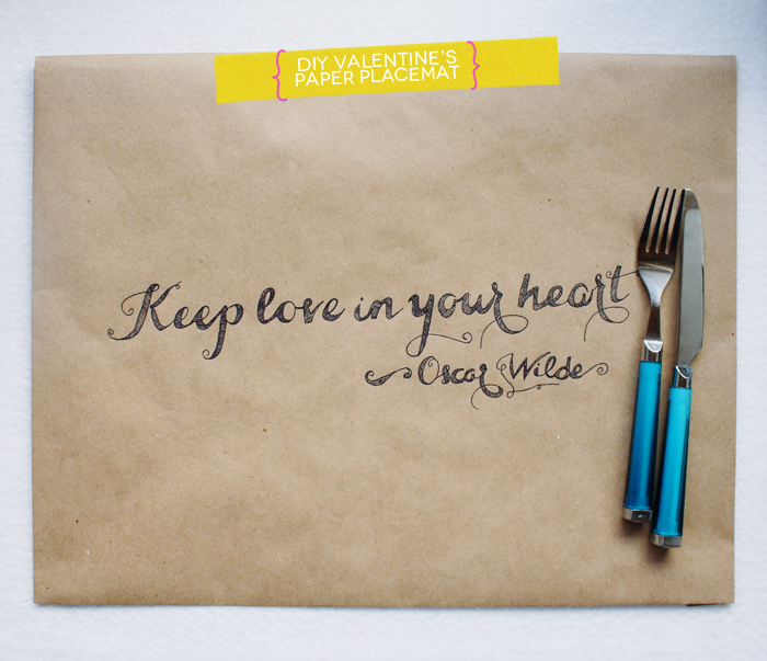 Fox and Arrow Pretty DIY Paper Placemats