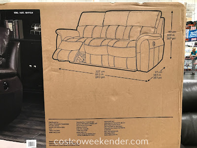 Enjoy family TV time on the Pulaski Furniture Leather Power Reclining Sofa