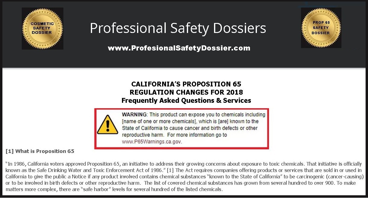 Vitamin Consultancy eMemo Archives California Prop 65 Services