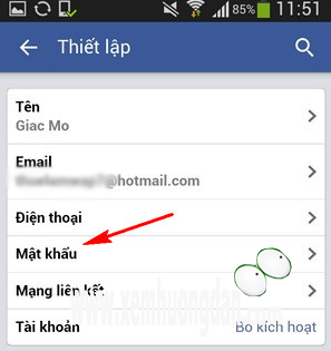 Hướng dẫn đổi mật khẩu facebook Huong dan doi mat khau facebook