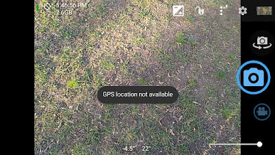 Сообщение GPS location not available, Open Camera попытка сфотографировать без GPS сигнала