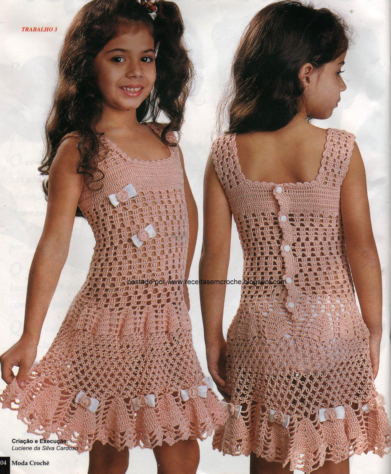 vestido de croche infantil 8 anos