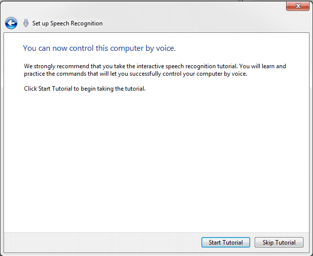 setup Windows Speech Recognition Control PC with voice