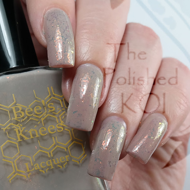  Bee's Knees Lacquer The Grays + flakie topper