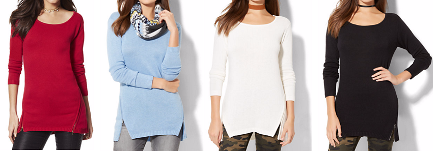 Side Zip Tunic Sweater for only $12 (reg $50)!