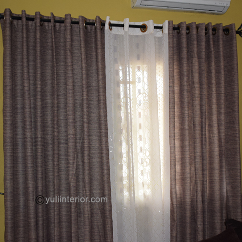 Grey Living Room Eyelet Curtains in Port Harcourt, Nigeria