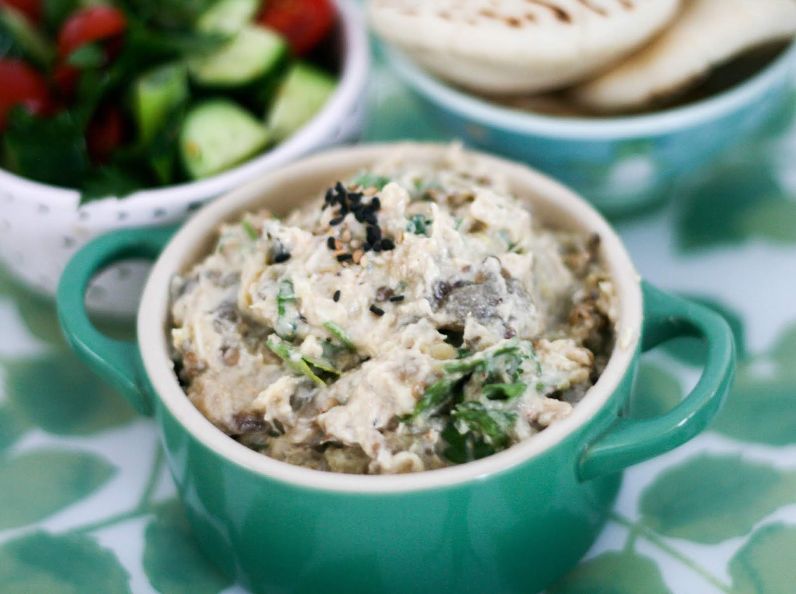 Smoky Eggplant Zucchini Dip Coconut & Lime