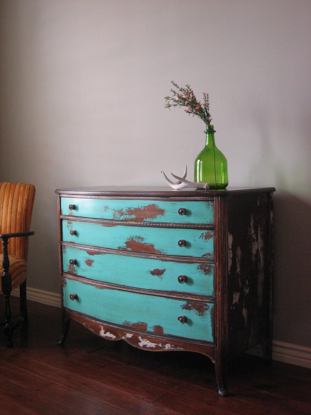 European Paint Finishes Eclectic Weathered Dresser