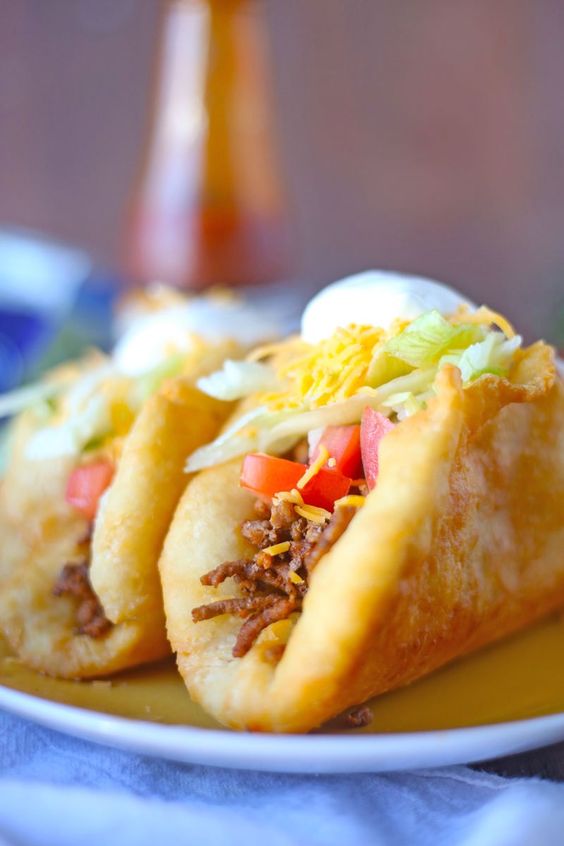If you like Taco Bell's Chalupas you will love this Homemade Chalupas Recipe that you can make at home! The bread is easy to make and fill with whatever you want! If you like Taco Bell's Chalupas you will love this Homemade Chalupas Recipe that you can make at home! The bread is easy to make and fill with whatever you want!