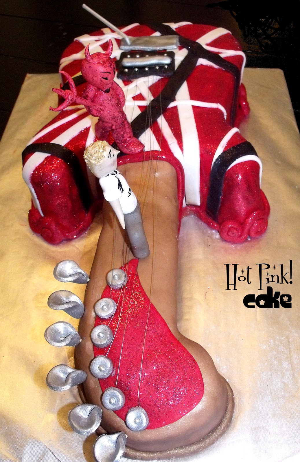 Hot Pink! Cakes Van Halen Guitar Cake