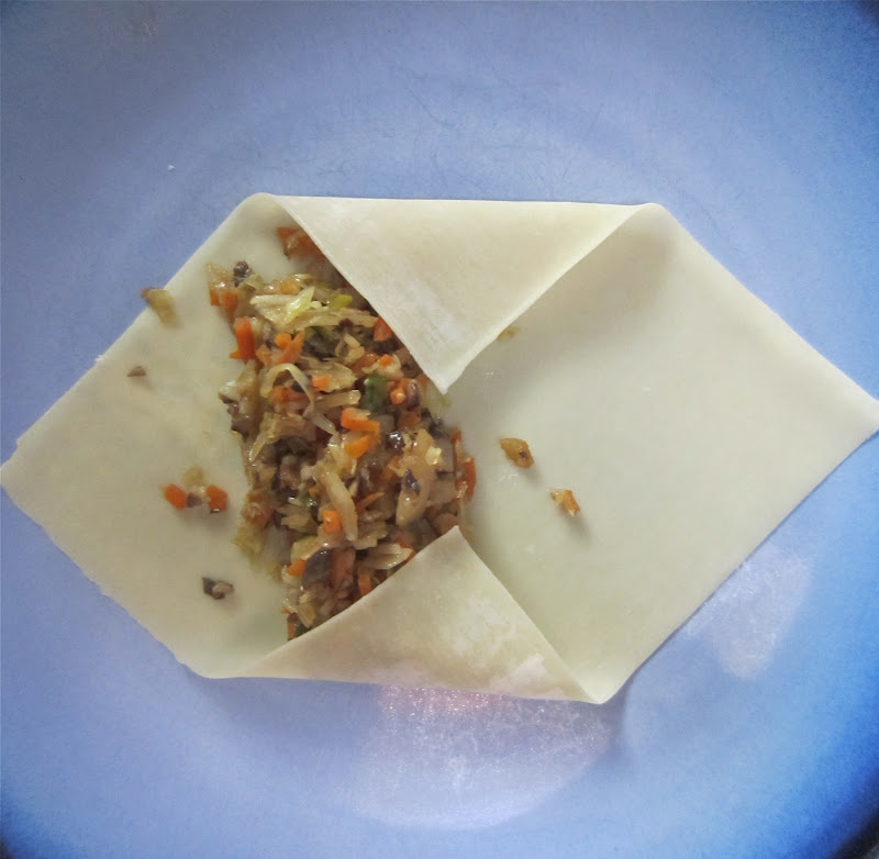 Little Mommy, Big Appetite Meatless Meal Wild Mushroom Egg Rolls with