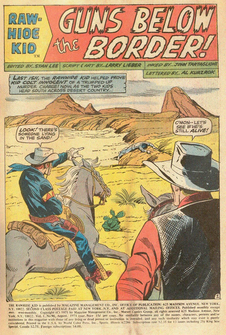 Read online The Rawhide Kid comic -  Issue #90 - 2