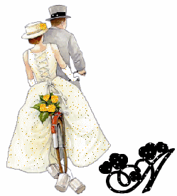 Bodas: Pareja con fondo provenzal. Tarjetas o Invitaciones para