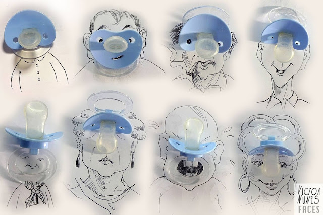 2 Faces: Série de ilustrações criadas com objetos.