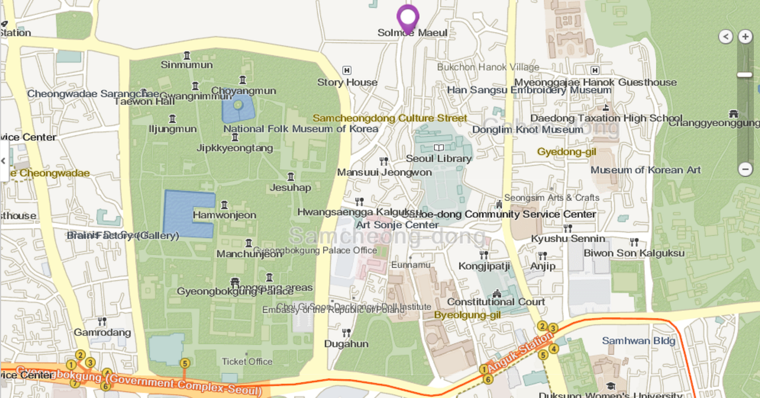 How to go to Samcheongdong-gil Road Hanbok Rental near Gyeongbokgung Palace