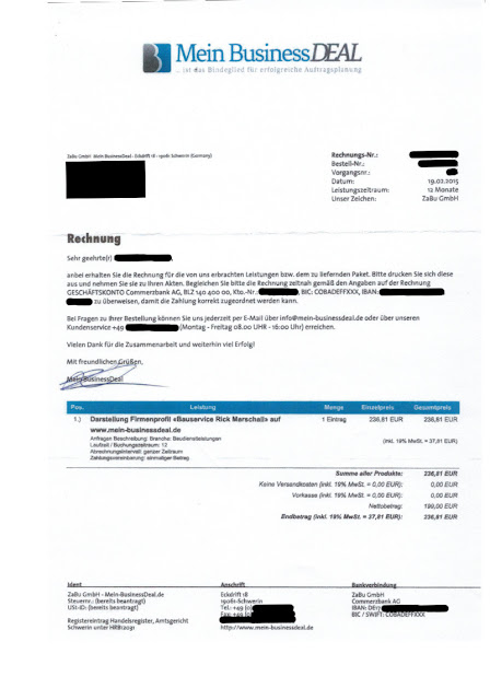 ZaBu GmbH | Mein Business Deal | Rechnung | 19.02.2015