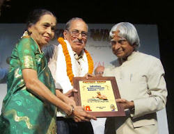 Felicitated with Life Time Achievement Award by Dr. Abdul Kalam at Cartoon Festival , New Delhi