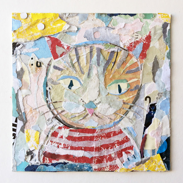 Philippe Patricio (collage art): GINGER CAT