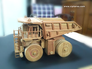 Wooden Miniature Komatsu 830E-AC Dump Truck