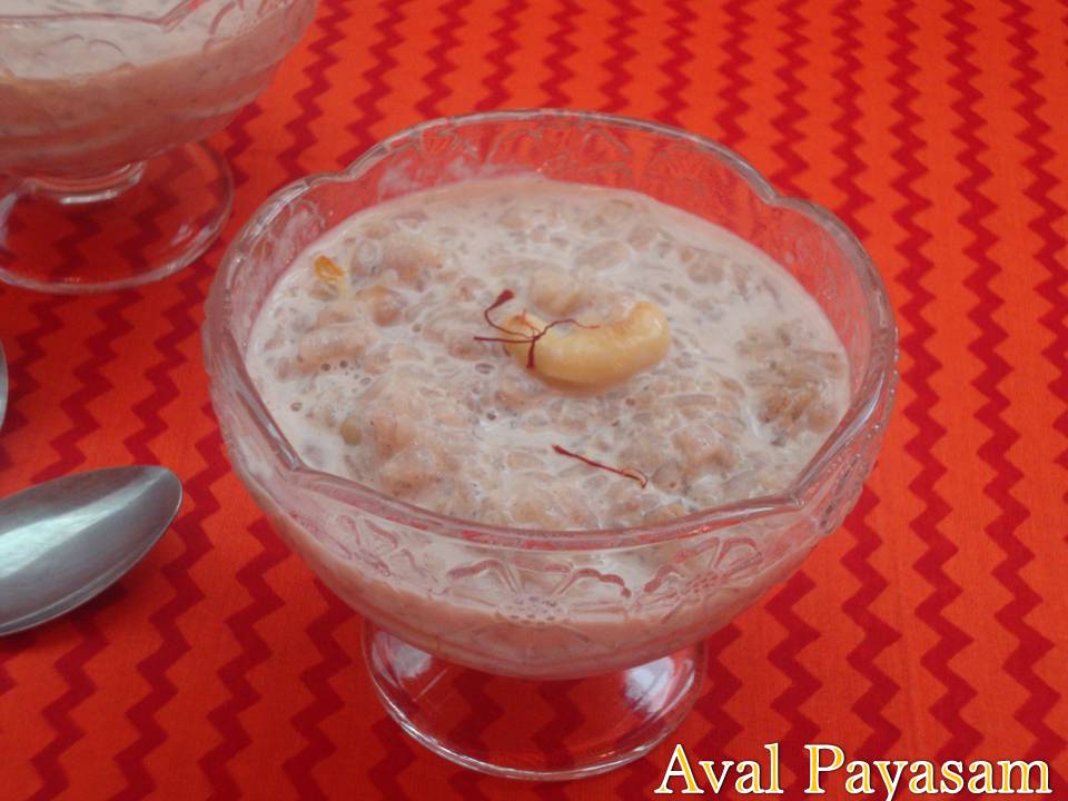 Poornima's Cook Book: Red Aval Payasam / Poha Kheer / Matta Rice Flakes ...