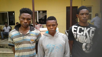 1a3 Lagos State Task Force arrest notorious 'Awawaa Boys' Kingpin and two others at Dopemu