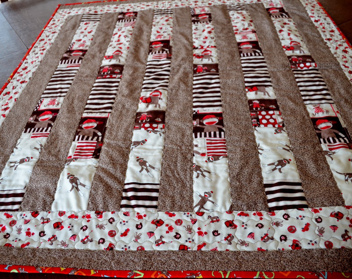 Katie Sews 4 Fun Sock Monkey Quilt for Baby